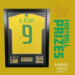 Brazil Gabriel Jesus signed framed Brazil Shirt