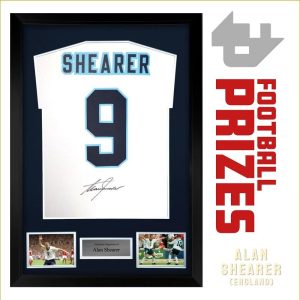 England Alan Shearer signed framed England Shirt