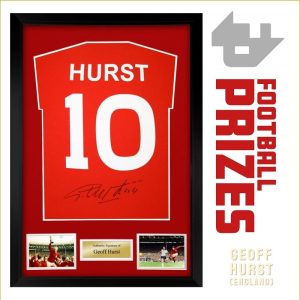 England Geoff Hurst signed framed England Tee