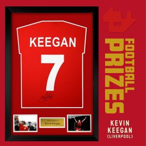 Liverpool Kevin Keegan signed framed Liverpool Tee