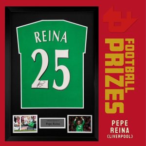 Liverpool Pepe Reina signed framed Liverpool Tee