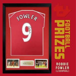Liverpool Robbie Fowler signed framed Liverpool Tee